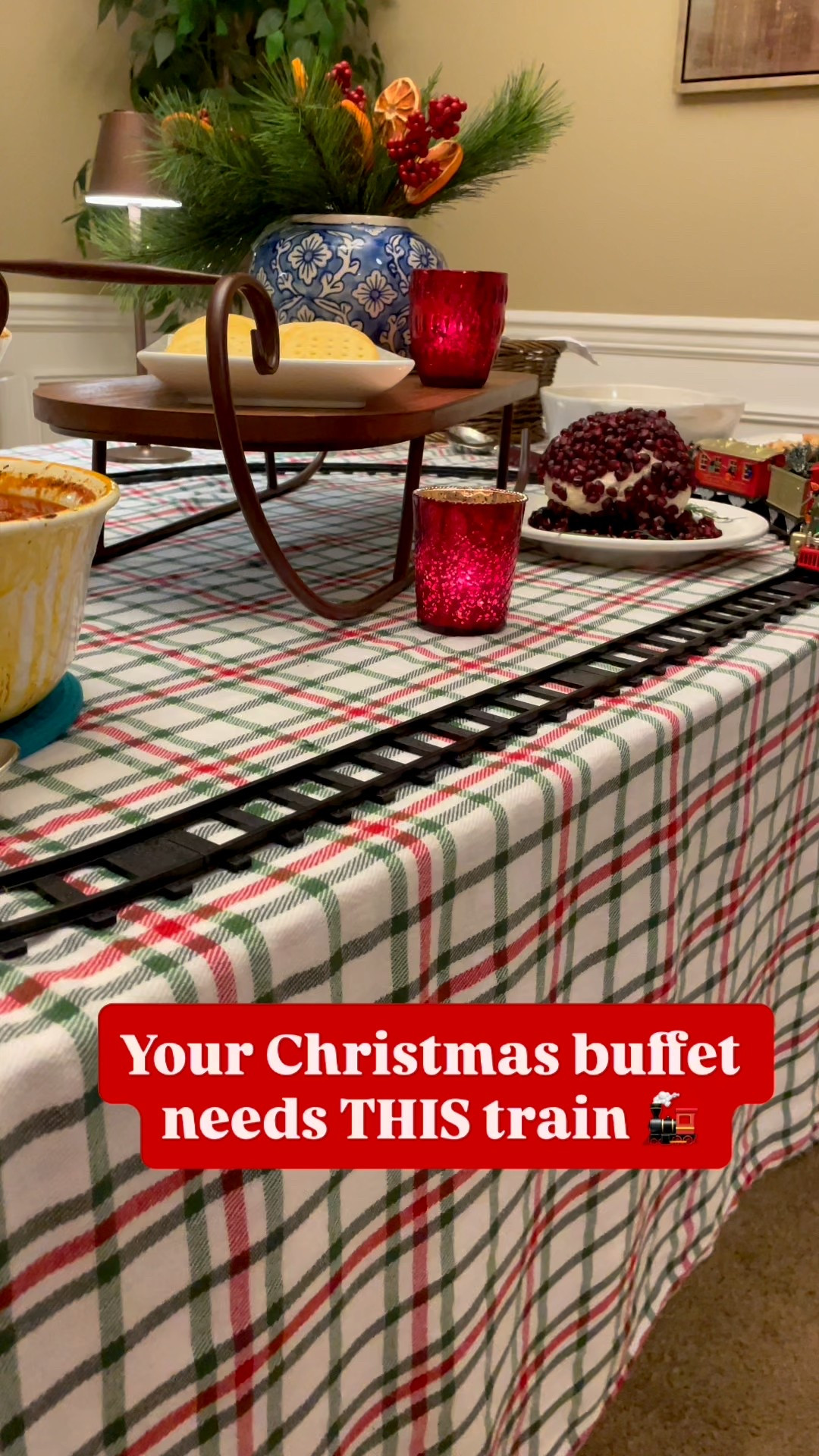 Add some holiday magic to your Christmas table or buffet with this adorable train 🚂 

#christmastablescape

#LTKSeasonal #LTKHome #LTKHoliday