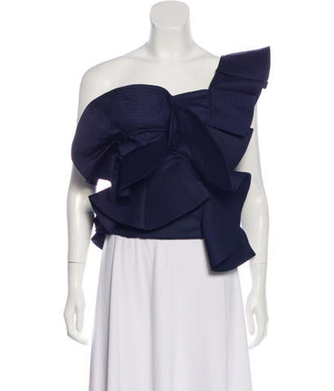 Johanna Ortiz Structured One-Shoulder Top Navy Johanna Ortiz Structured One-Shoulder Top | The RealReal