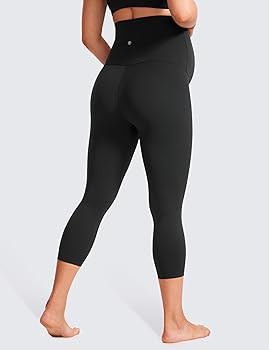 CRZ YOGA Womens Butterluxe Maternity Capris Leggings 21" - Crop Pants Over The Belly Workout Acti... | Amazon (US)