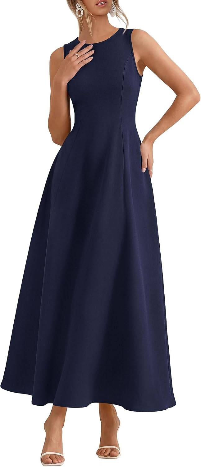 PRETTYGARDEN Women's Sleeveless Summer Elegant Maxi Dresses | Amazon (US)