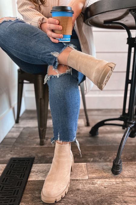 Forever in love with these tan Chelsea boots! Sooo comfy and go with everything. I went up a half size to accommodate thick socks and they’re perfect! 

#LTKunder100 #LTKshoecrush #LTKstyletip