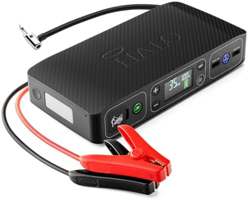 HALO Bolt Air 58830 Portable Car Battery Jump Starter | 100 PSI Air Compressor, 58.8Wh USB Power ... | Amazon (US)
