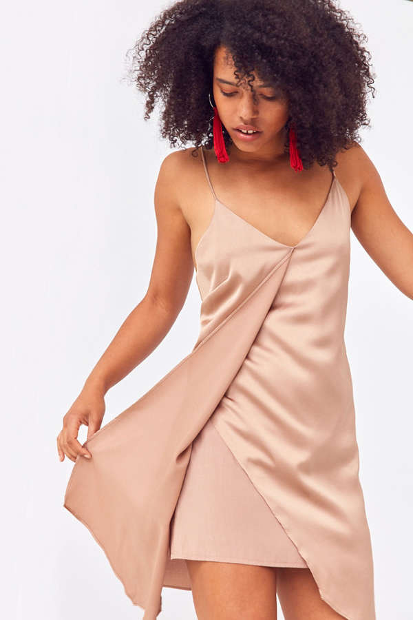 Six Crisp Days Tie-Back Slip Dress | Urban Outfitters US