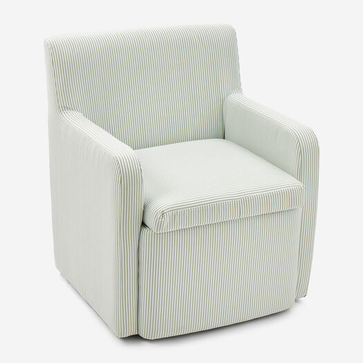 Grey & White Pinstripe Armchair 80x66cm | TK Maxx