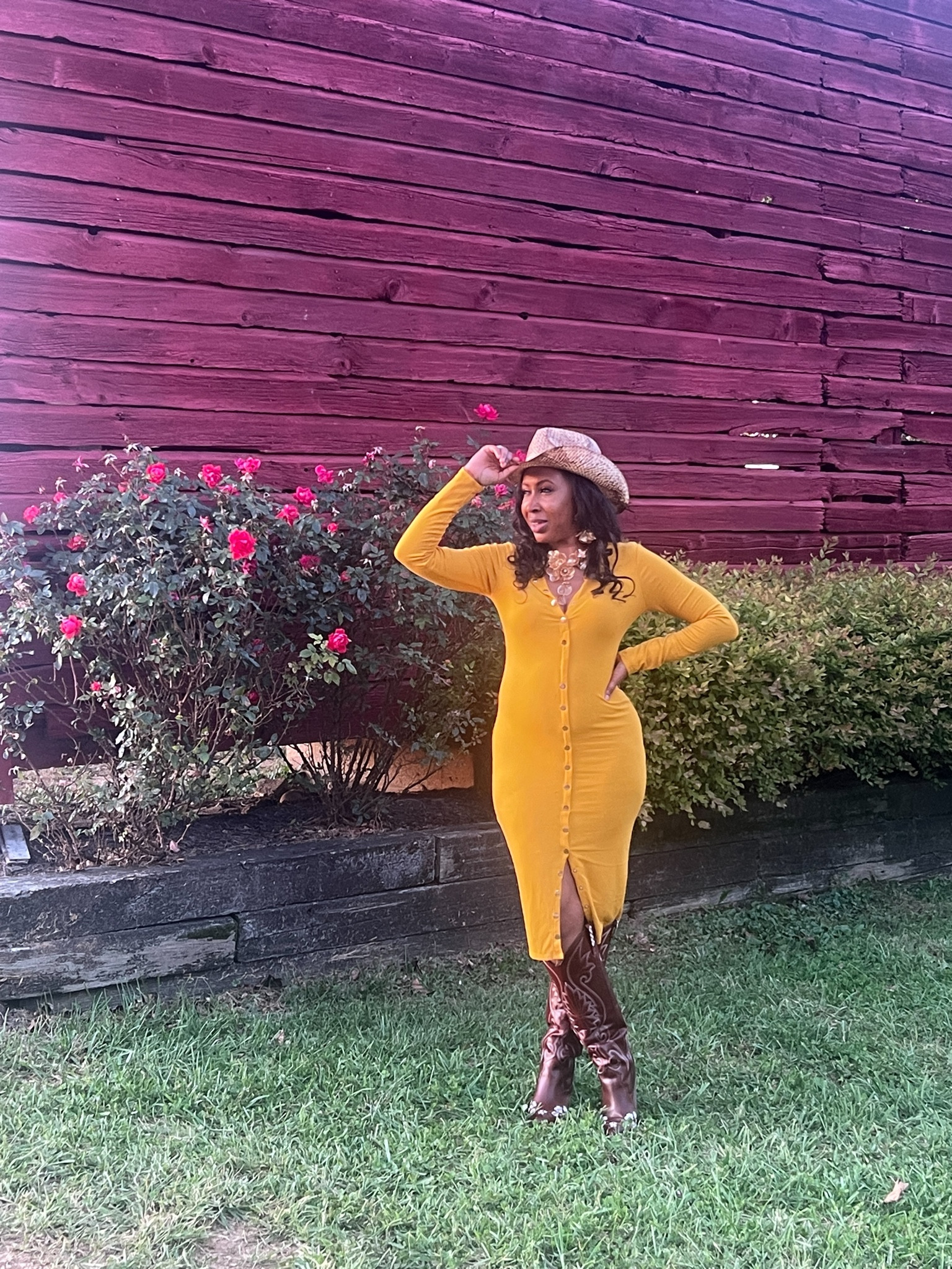 Howdy, Fall! 🌻 Embracing the season with a stylish twist in this cowgirl-inspired look. Who says cowgirl boots and a Henley dress don't go together? 🍁 #OOTD #HelloFall #FallStyle #CowgirlBoots #CowgirlHat #OutfitInspo



#LTKStyleTip #LTKShoeCrush #LTKOver40