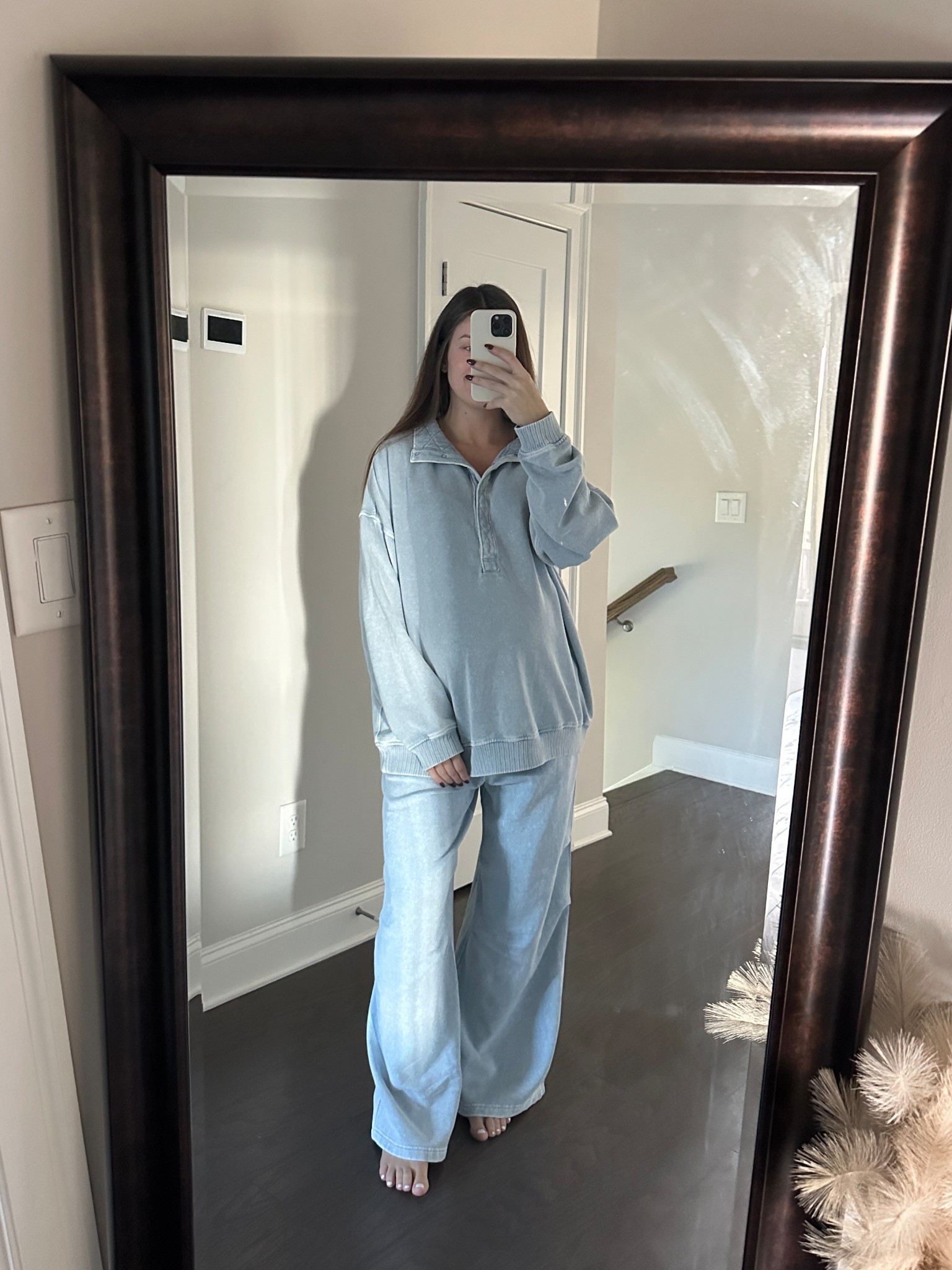 The oh snap top I LOVE, but it’s sold out in most sizes. Linked same color and similar style. Can confirm I have lived in this set (also have it in the ‘military green’) 

Post partum wardrobe is READY 👏🏼

#LTKmomlife #LTKootd #LTKBump