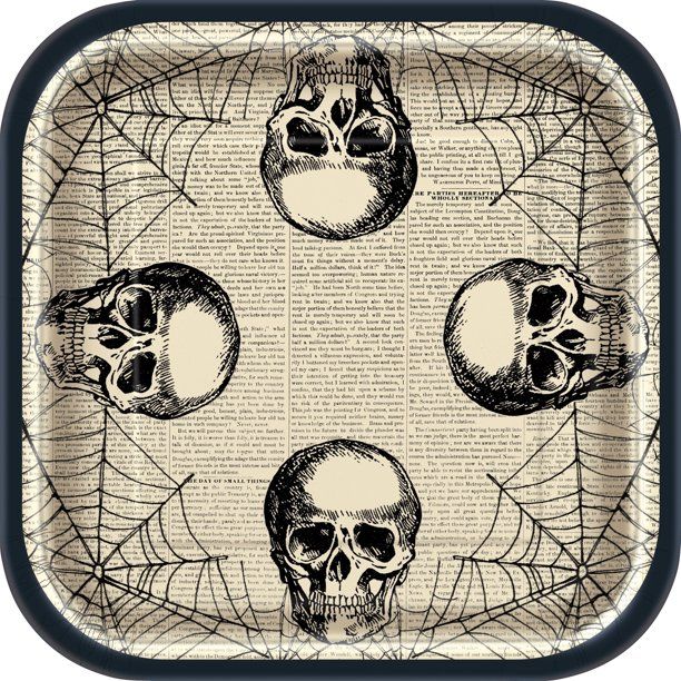 Scary Skulls Halloween Paper Dessert Plates, 7in, 10ct - Walmart.com | Walmart (US)