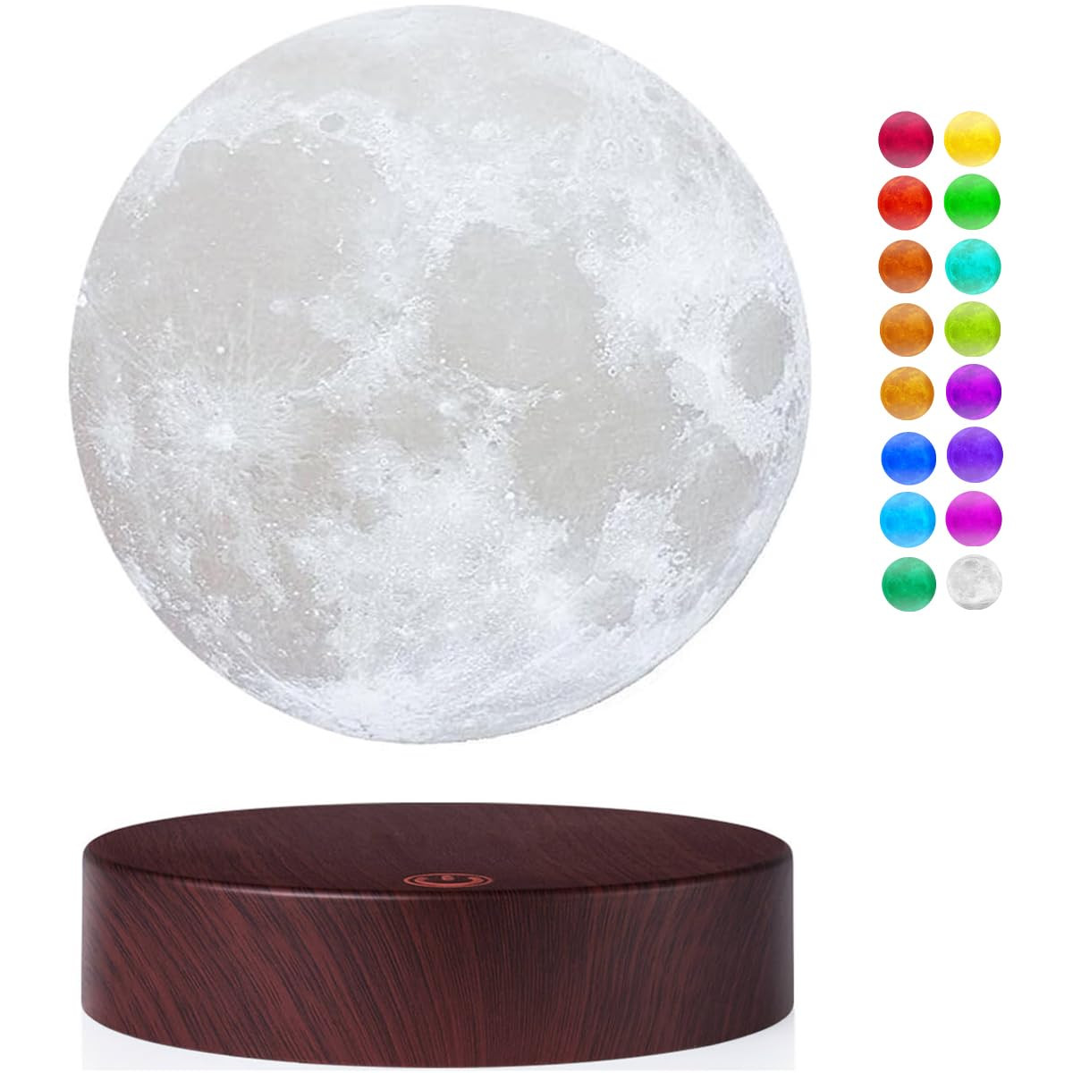 VGAzer Levitating Moon Lamp,Floating and Spinning in Air Freely with 3D Printing Moon Lamp Has 16... | Amazon (US)