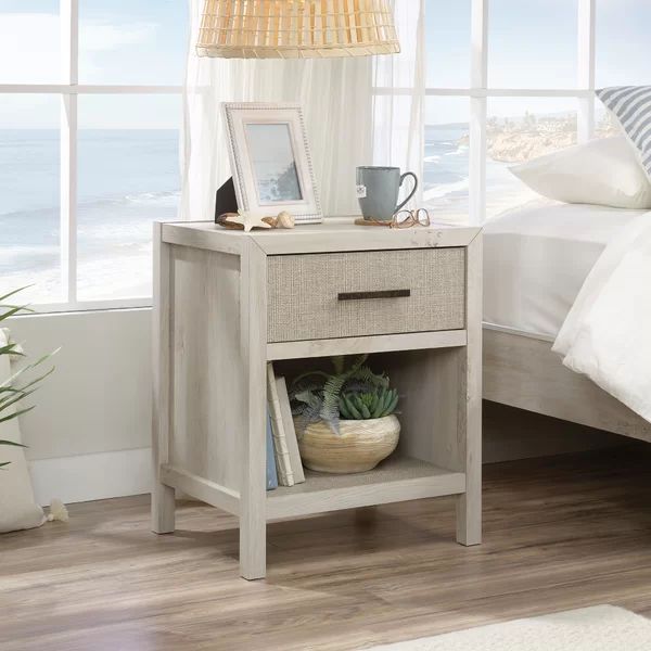 Tisdall 25.83'' Tall 1 - Drawer Nightstand in Chalked Chestnut | Wayfair North America