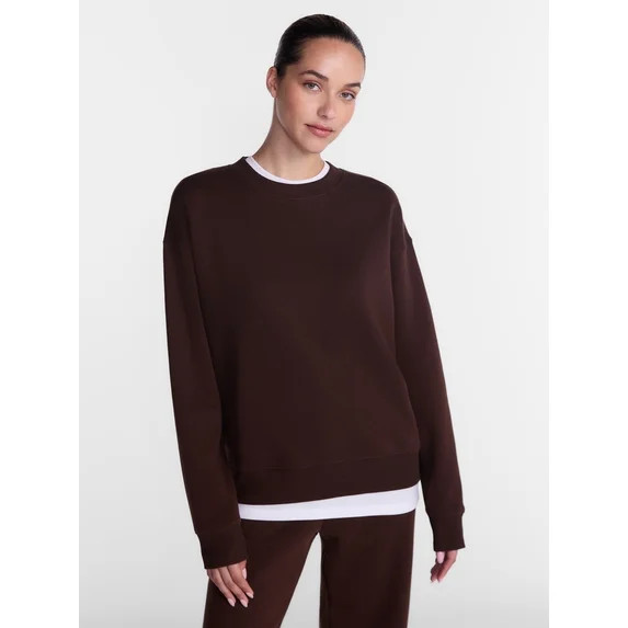 Athletic Works Women's and Women's Plus Fleece Sweatshirt with Long Sleeves, Sizes XS-4X | Walmart (US)