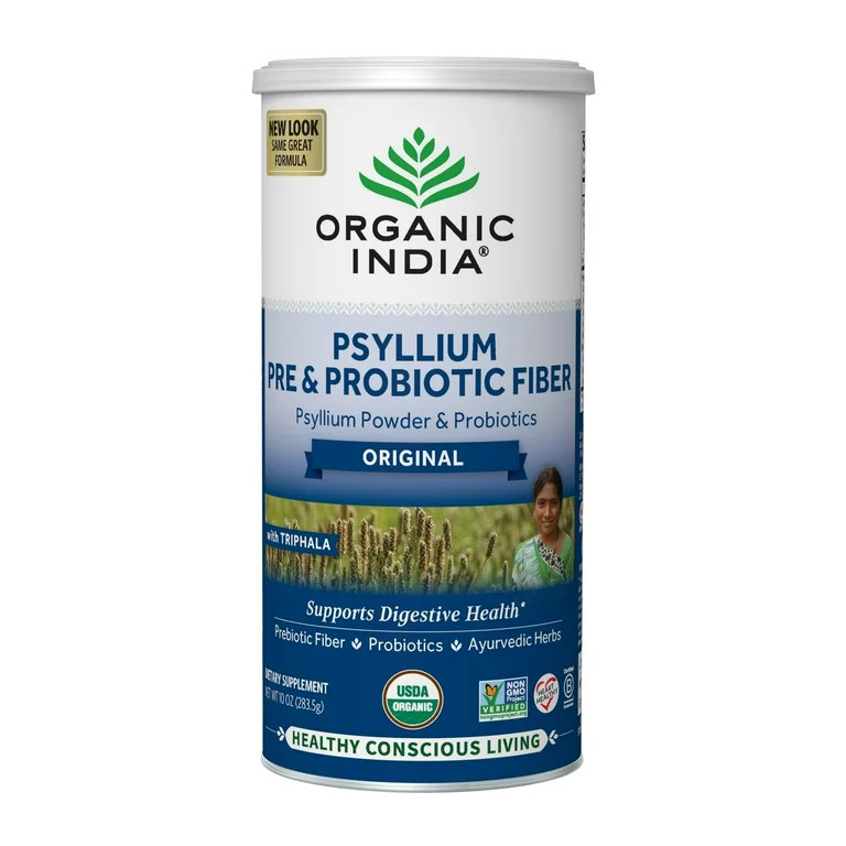 Psyllium Pre & Probiotic Fiber Original Organic India 10 oz Bag | Walmart (US)