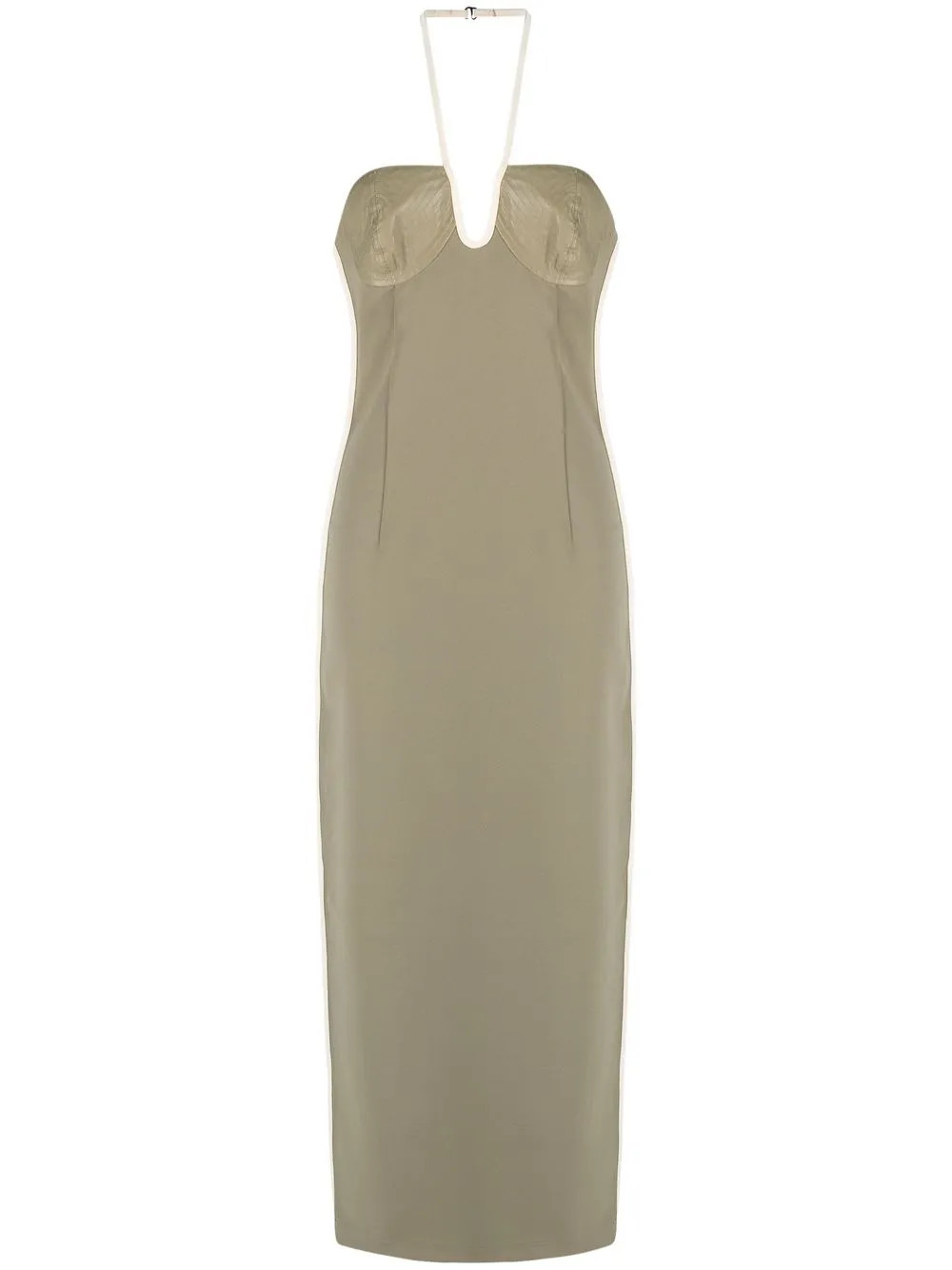 Nassia seam-detail halterneck midi dress | Farfetch Global