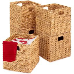 Best Choice Products 13x13in Hyacinth Storage Baskets, Set of 5 Multipurpose Collapsible Organize... | Target