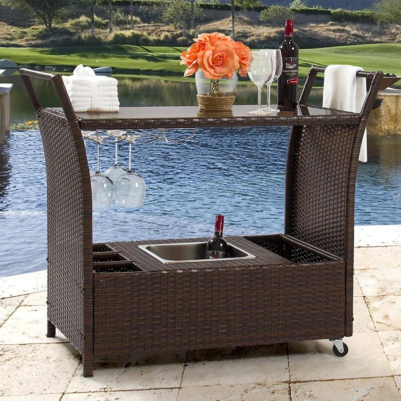 Stewood Patio Bar Serving Cart | Wayfair North America
