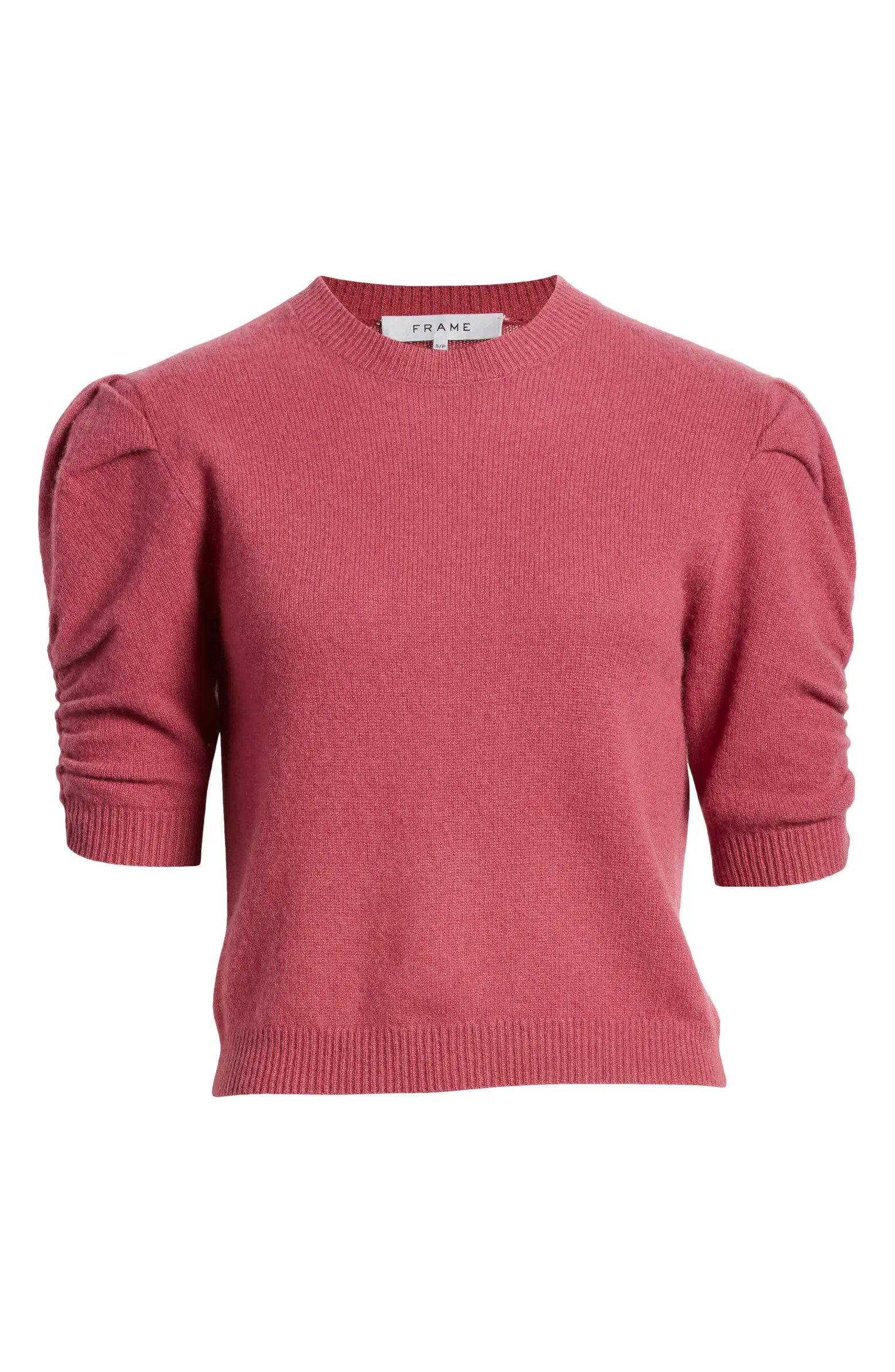 Ruched Sleeve Recycled Cashmere & Wool Sweater | Nordstrom