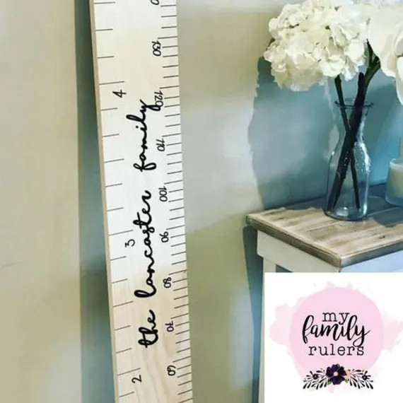 Wooden Ruler Height Chart - Growth Chart - Personalised Vintage Shabby Chic Pine | Etsy (US)