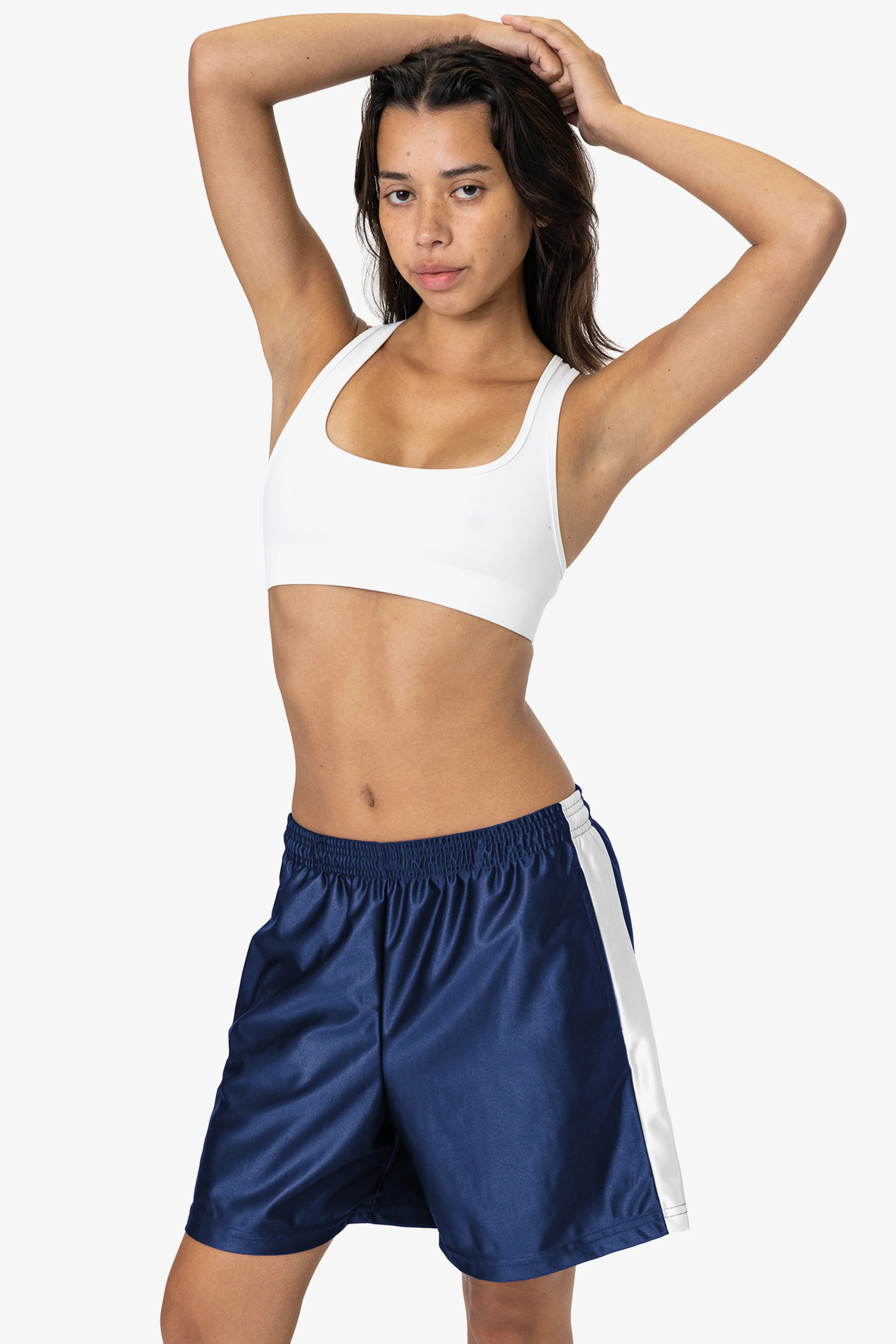 HD440 - 2 Tone Heavy Dazzle Athletic Shorts - Navy/White / XL | Los Angeles Apparel