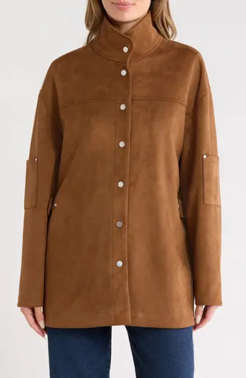 Rebecca Minkoff Oversize Faux Suede Shirt Jacket in Vintage at Nordstrom Rack, Size X-Small | Nordstrom Rack