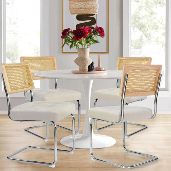 Vanover Rattan Tufted Dining Chair | Wayfair North America