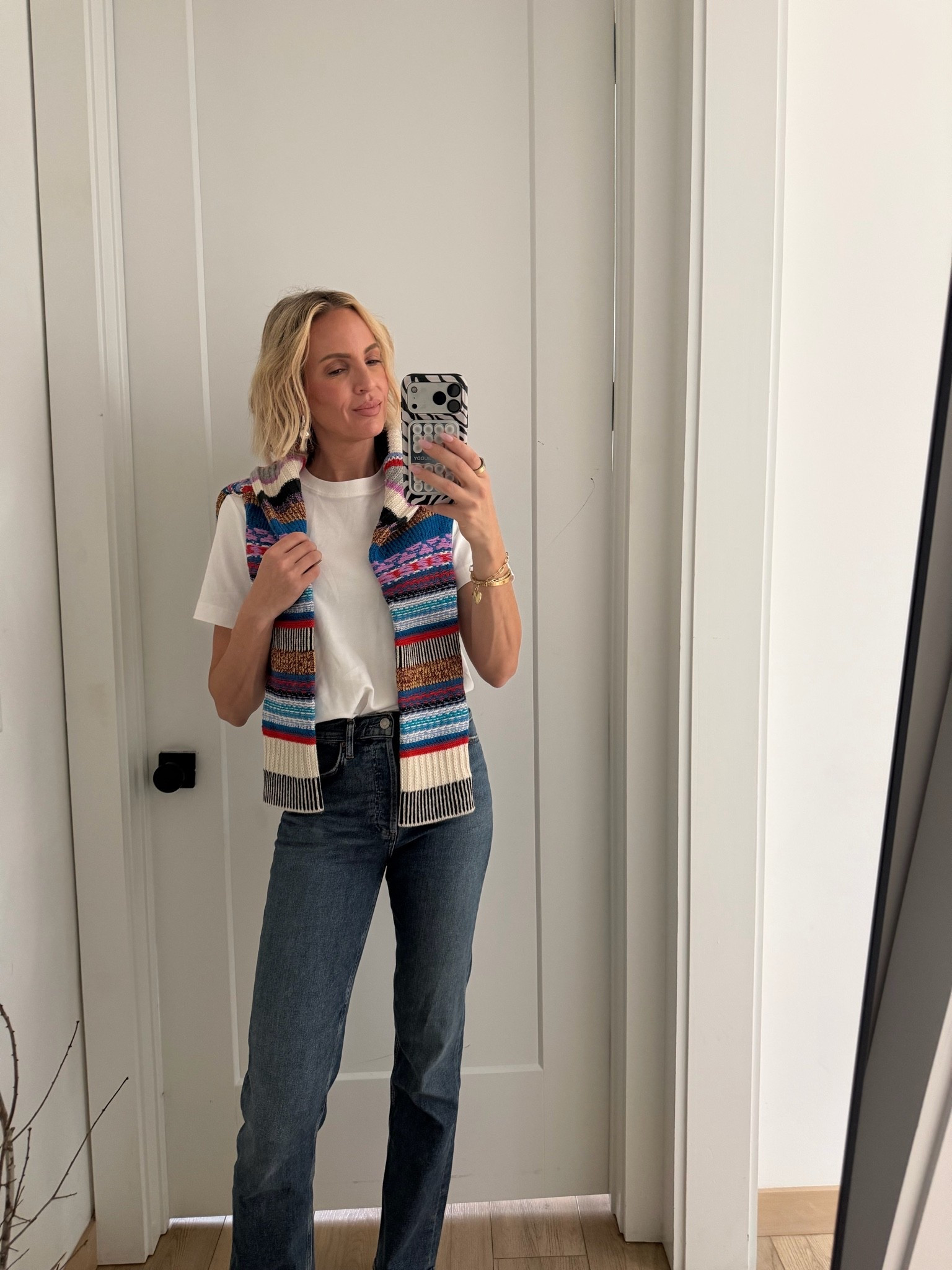 This sweater sold out so fast. I found it restocked. And I also found it on sale! I’m wearing a medium. Also size down one size in the jeans. Wearing a small in the T-shirt ￼￼

#LTKootd #LTKOver40 #LTKTall