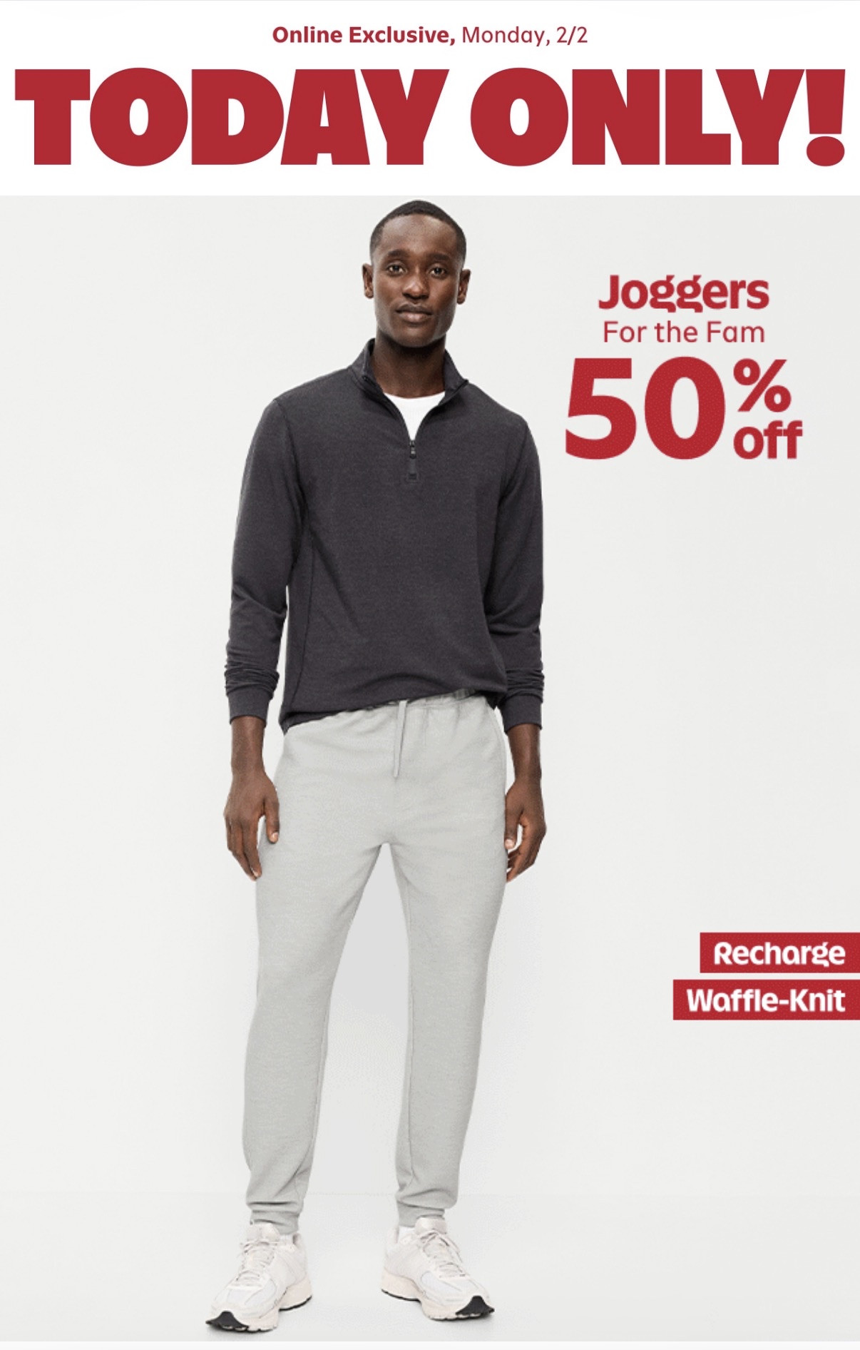 If your family lives in comfy clothes like mine, this deal is for you 🙌🏽
50% off joggers at Old Navy today only. Perfect for school days, weekends, travel, and lounging.
All my favorites are linked on LTK.

#OldNavySale #JoggerLife #FamilyMustHaves #CozySeason #LTKfinds #LTKfashion #LTKsale #ShoppingWithPriiincesss #AtlantaCreator #Atlantacontentcreators

#LTKKids #LTKSaleAlert #LTKMens