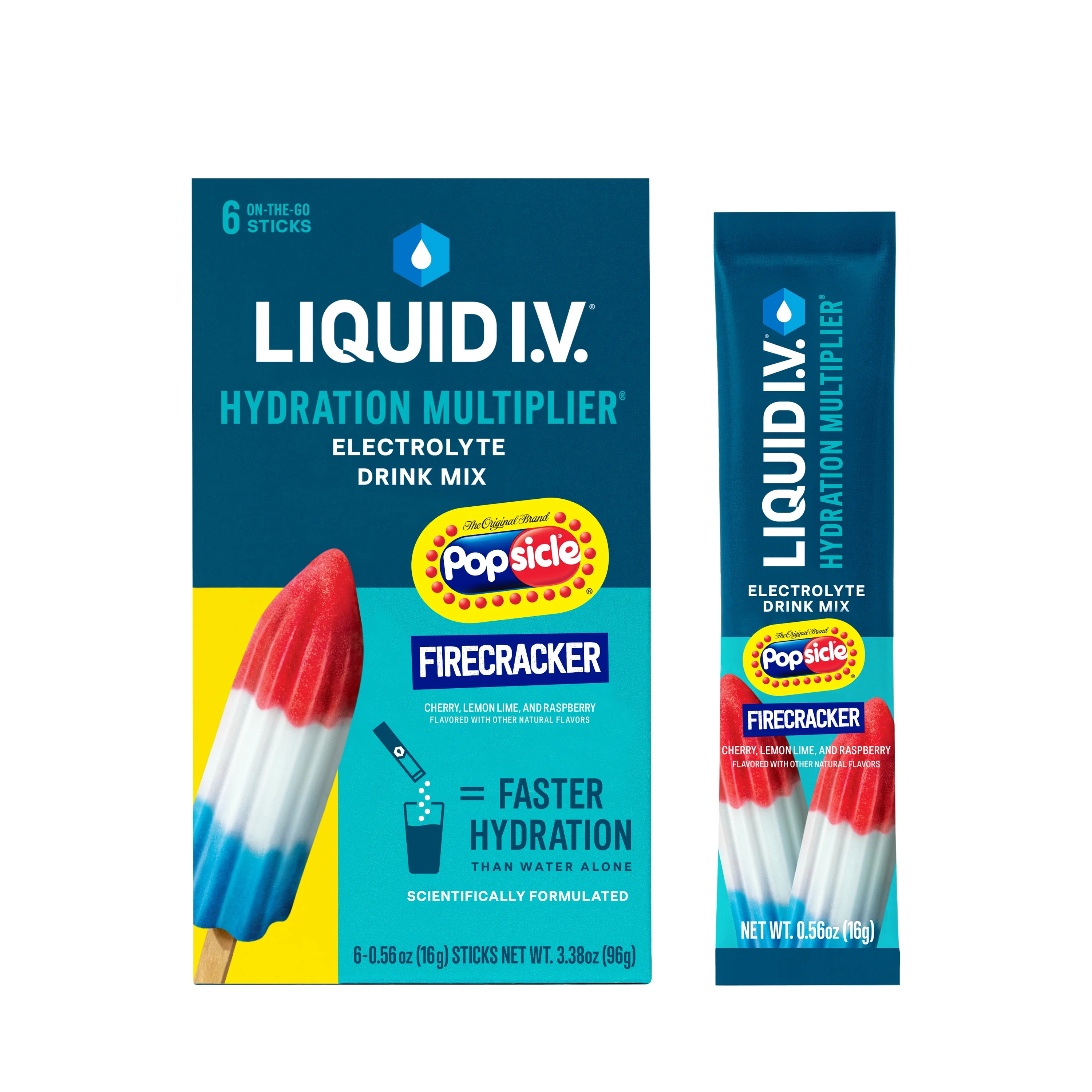 Liquid I.V.® Popsicle Firecracker Hydration Multiplier® Powdered Electrolyte Drink Mix, 6 Count... | Walmart (US)