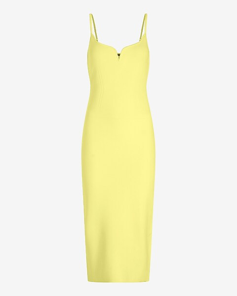 Body Contour V-wire Sleeveless Midi Dress | Express