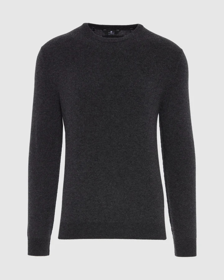 Cashmere Crew in Dark Grey | 7 For All Mankind