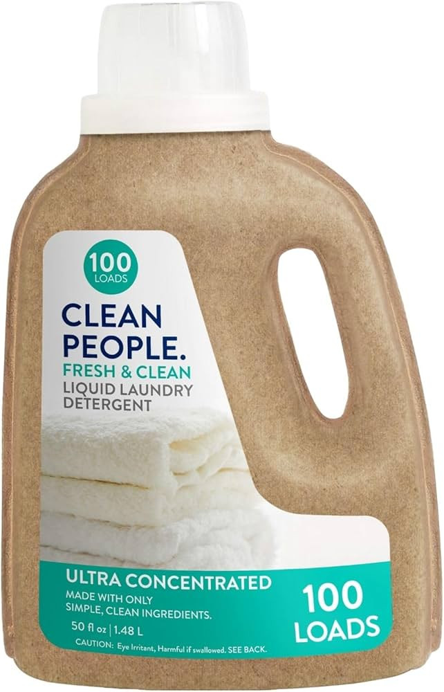 Clean People Liquid Laundry Detergent - Recyclable Packaging, Non-Toxic, Stain Fighting - Ultra C... | Amazon (US)