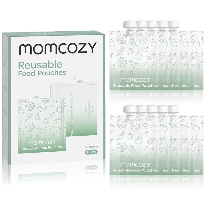 Momcozy Reusable Baby Food Pouches for Toddlers,BPA Free Plastic,Food Safe,Freezer Safe,Refillabl... | Amazon (US)