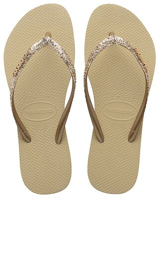 Slim Glitter II Flip Flop in Sand Grey | Revolve Clothing (Global)