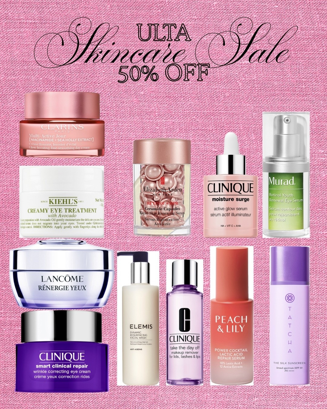 Luxury skincare at drugstore prices? Yes, please! ✨ Ulta is doing 50% off over 100+ beauty steals today only. It’s the perfect time to restock your daily favorites or finally try that high-end serum you’ve had your eye on.

#LTKselfcare #LTKgrwm #LTKFindsUnder50