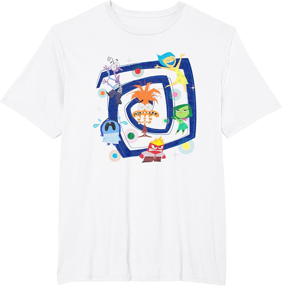 Disney Pixar Inside Out 2 Emotions Spiral Of Anxiety Retro T-Shirt | Amazon (US)
