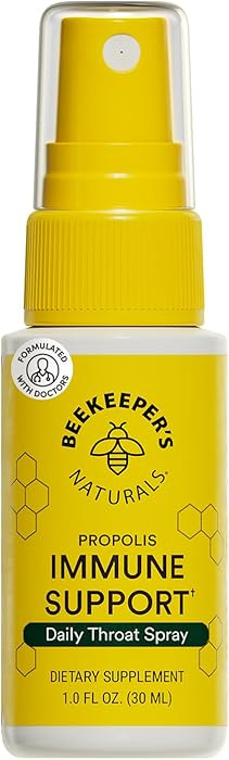 Propolis Throat Spray by Beekeeper's Naturals - 95% Bee Propolis Extract, Natural Immune Support ... | Amazon (US)