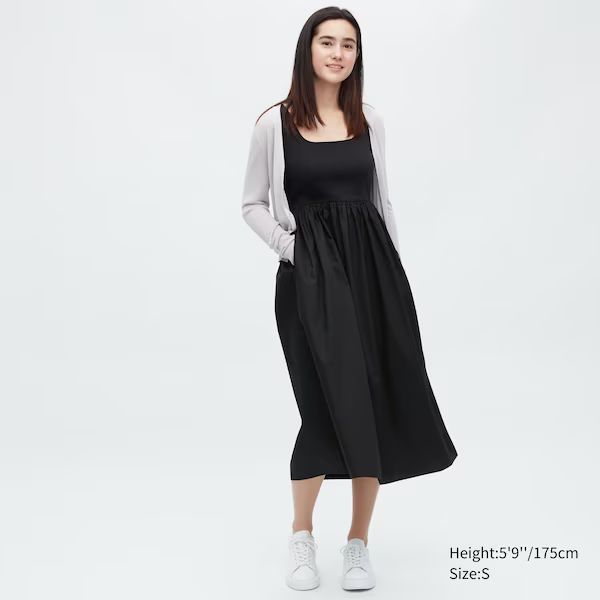 Combination Sleeveless Flare Dress | UNIQLO (US)