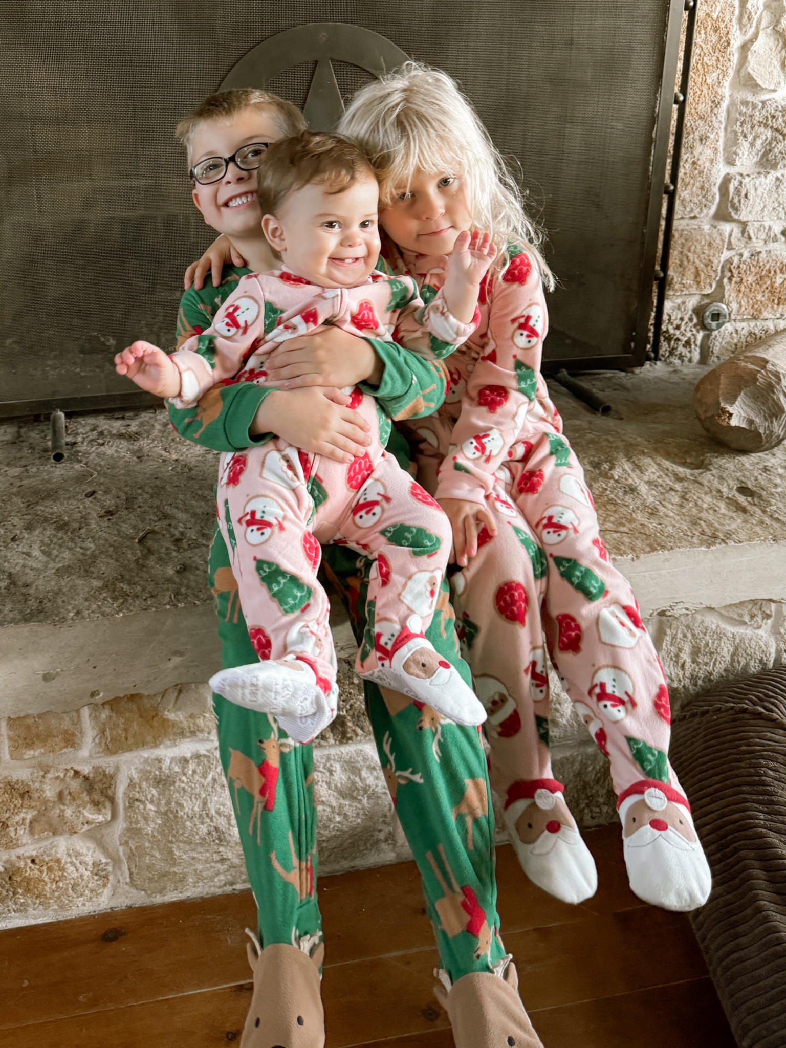 Christmas footie pajamas for all sizes!! Hadley and Paxton are loving being so cozy 🥰🥰 

#LTKHoliday #LTKSeasonal