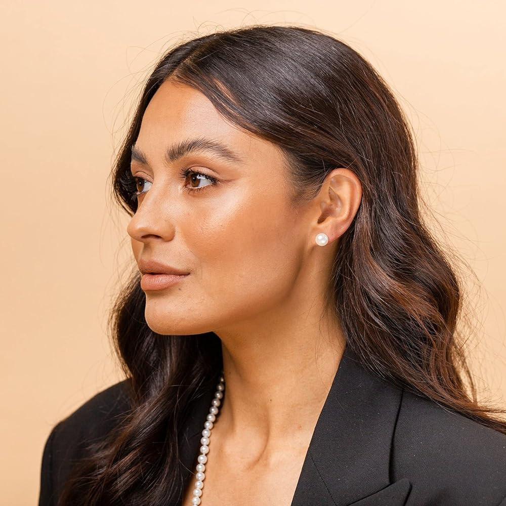 PAVOI 925 Sterling Silver, 14K Gold Plated, AAA+ Quality Handpicked Freshwater Cultured Stud Pear... | Amazon (US)