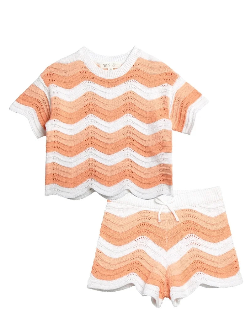 Jessica Simpson Girls' Crochet Short Set, Sizes 4-16 | Walmart (US)