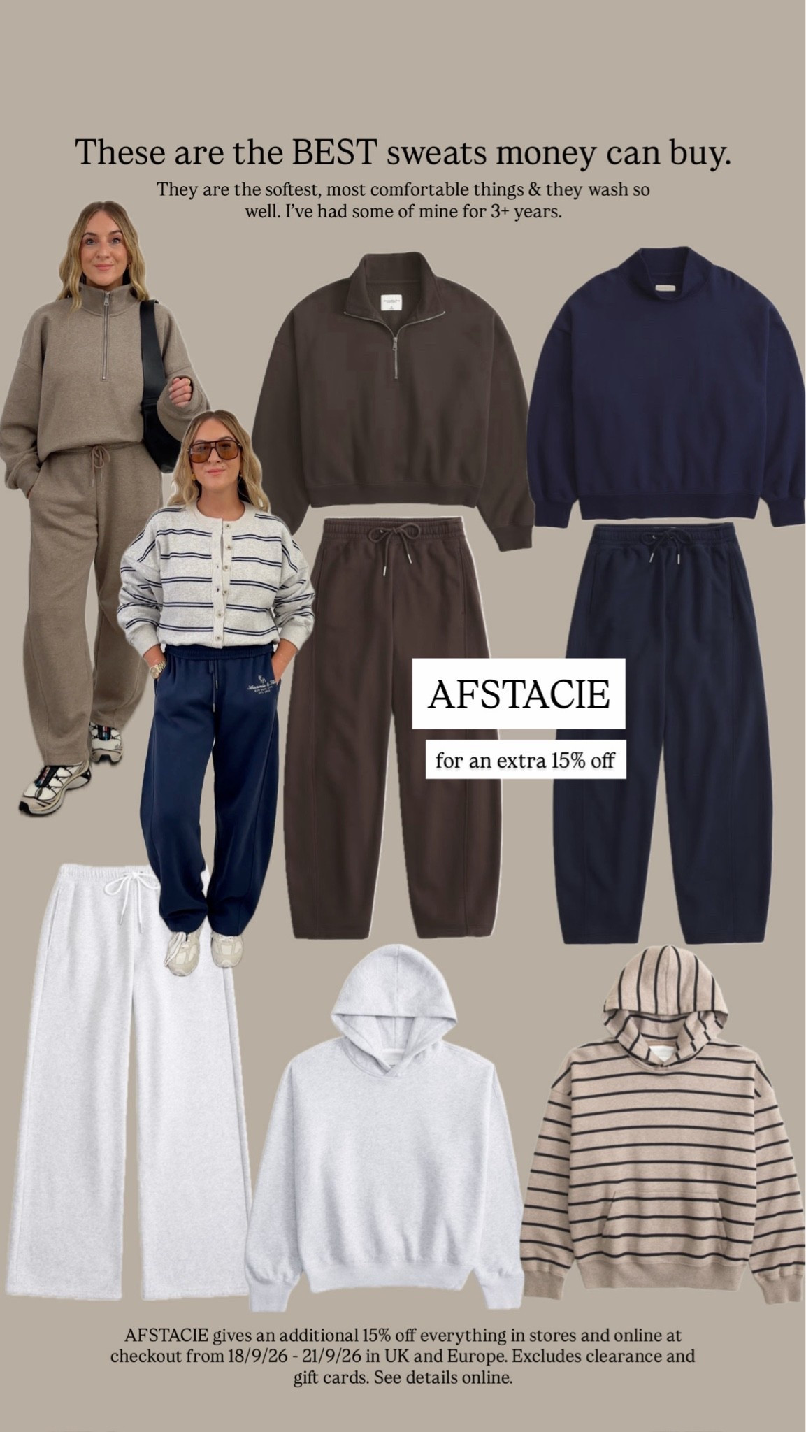 My all time favourite sweats! AFSTACIE for an extra 15% off this @abercrombie this weekend 🙌🏻 #abercrombiepartner ad

#LTKsale #LTKautumn #LTKhome