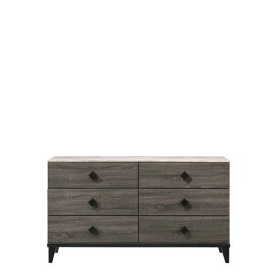 Avantika Faux Marble Top & Rustic Gray Oak Finish Dresser, Perfect for Modern and Elegant Storage Solutions. | Wayfair North America