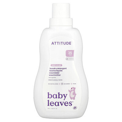 ATTITUDE, Baby Leaves™, Laundry Detergent, Sweet Lullaby, 35.2 fl oz (1.04 l) | iHerb