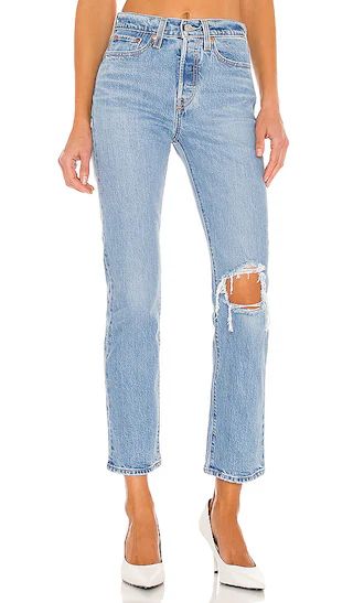 LEVI'S Wedgie Straight Ankle in Blue. Size 23, 24, 25, 26, 27, 28, 29, 30, 31. | Revolve Clothing (Global)