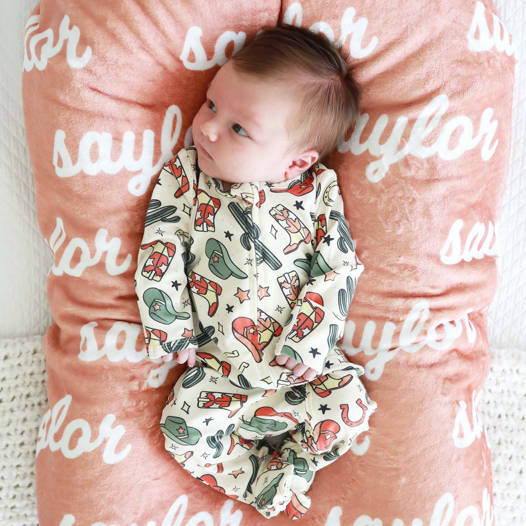 Buckaroo Cowboy Zipper Footie | Caden Lane