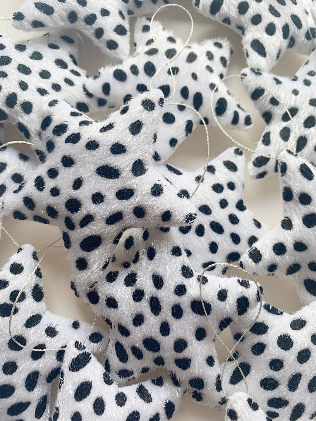 Dalmatian Print Handmade Textured Star Ornaments - Etsy | Etsy (US)