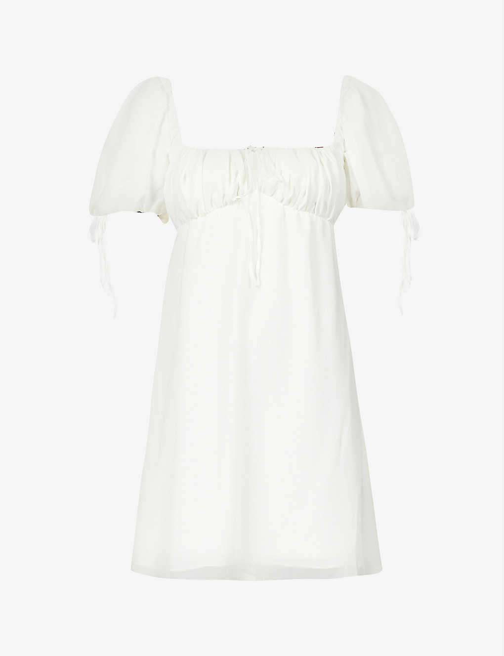 Princess puff-sleeve woven mini dress | Selfridges