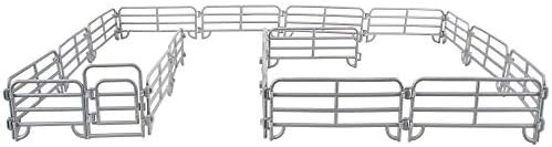 TOYMANY 18PCS Corral Fencing Panel Accessories Playset Includes 2 Gates Fences, Plastic Fence Toy... | Amazon (US)