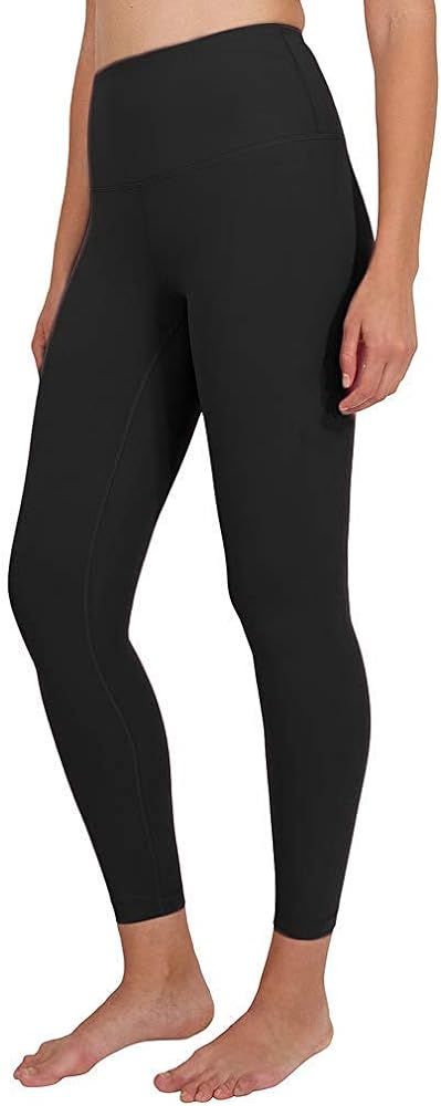 90 Degree By Reflex Ankle Length High Waist Power Flex Leggings - 7/8 Tummy Control Yoga Pants | Amazon (US)