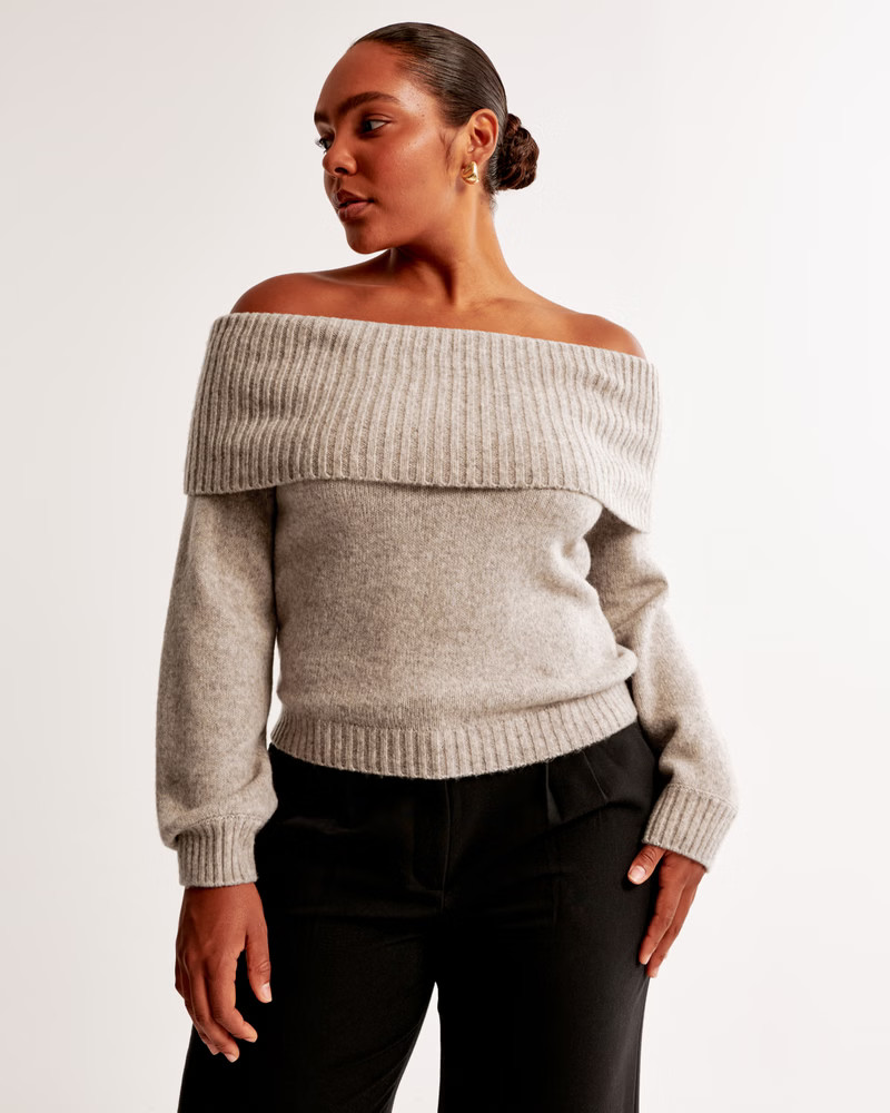 Women's Off-The-Shoulder Sweater | Women's | Abercrombie.com | Abercrombie & Fitch (US)