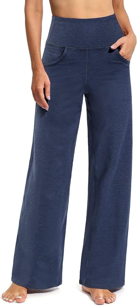 Promover Wide Leg Pants for Women Yoga Pants with Pockets High Waist Lounge Sweatpants | Amazon (CA)