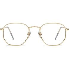 SOJOS Small Blue Light Blocking Glasses Hexagonal Eyeglasses Frame Anti Blue Ray Glasses One and ... | Amazon (US)